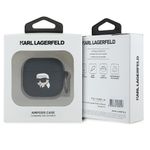 TV, Audio-Video si Foto - Portabile audio - Casti audio - Husa pentru Apple AirPods 4 - Karl Lagerfeld Silicone Karl Head 3D (KLA4RUNIKK) - Black - Infinity.ro