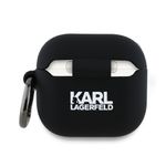 TV, Audio-Video si Foto - Portabile audio - Casti audio - Husa pentru Apple AirPods 4 - Karl Lagerfeld Silicone Karl&Chaupette Head 3D (KLA4RUNKCHK) - Black - Infinity.ro