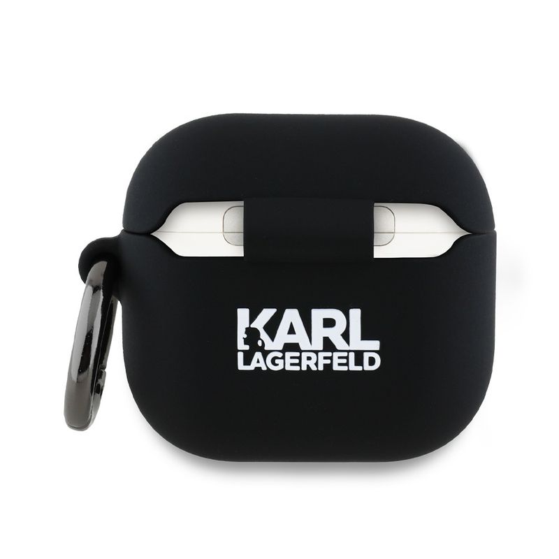 TV, Audio-Video si Foto - Portabile audio - Casti audio - Husa pentru Apple AirPods 4 - Karl Lagerfeld Silicone Karl&Chaupette Head 3D (KLA4RUNKCHK) - Black - Infinity.ro