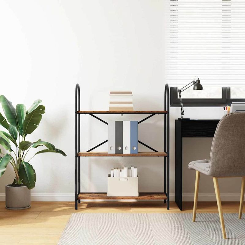 Casa si Gradina - Mobilier - Biblioteci si rafturi - Biblioteci - Raft pentru carti Lemn vechi 80 x 30 x 109 cm Lemn compozit - Infinity.ro