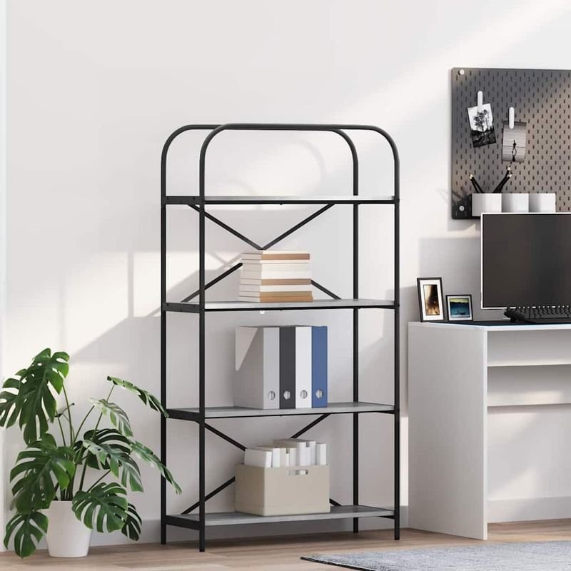 Casa si Gradina - Mobilier - Biblioteci si rafturi - Biblioteci - Raft pentru carti sonoma gri 80 x 30 x 146 cm Lemn compozit - Infinity.ro