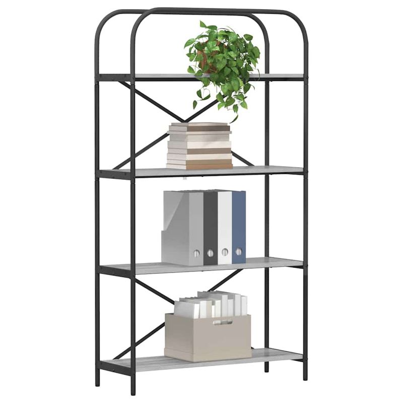 Casa si Gradina - Mobilier - Biblioteci si rafturi - Biblioteci - Raft pentru carti sonoma gri 80 x 30 x 146 cm Lemn compozit - Infinity.ro