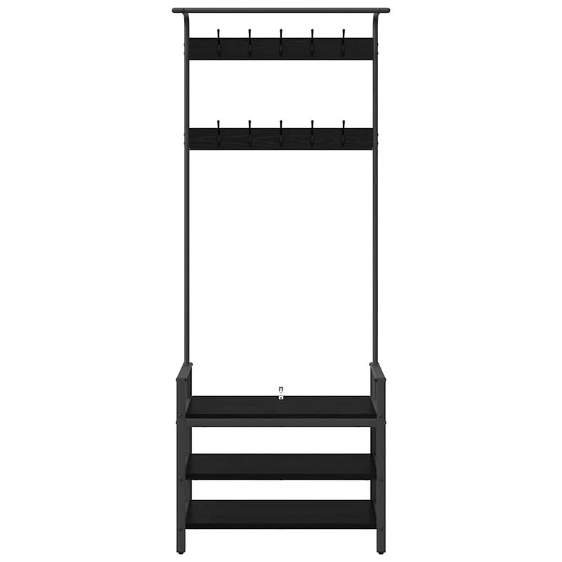 Casa si Gradina - Mobilier - Organizare si depozitare - Cuiere - Racator de paltoane Stejar negru 75 x 34 x 184 cm Lemn compozit - Infinity.ro