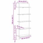 Casa si Gradina - Mobilier - Biblioteci si rafturi - Biblioteci - Raft pentru carti stejar artizanal 60 x 24 x 168 cm - Infinity.ro