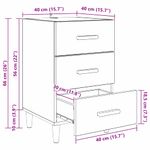 Casa si Gradina - Mobilier - Comode si corpuri - Noptiere - Noptiera Stejar negru 40 x 40 x 66 cm Lemn compozit - Infinity.ro