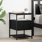 Casa si Gradina - Mobilier - Comode si corpuri - Noptiere - Noptiera cu sertar 2 pcs Stejar negru 40 x 42 x 56 cm - Infinity.ro
