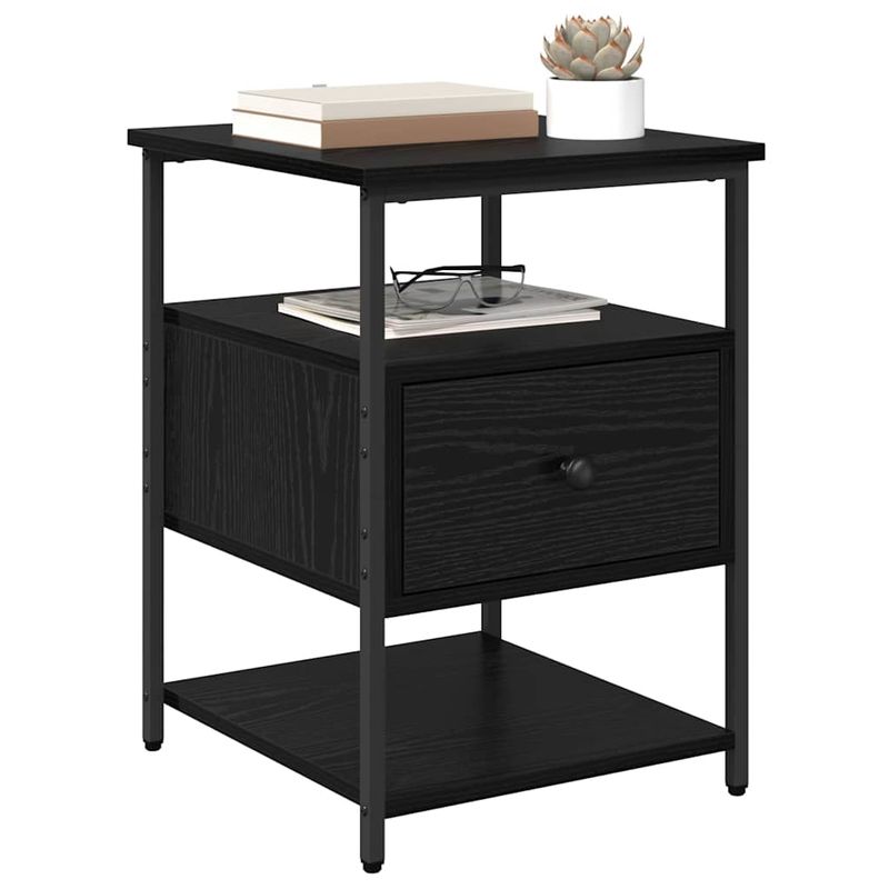 Casa si Gradina - Mobilier - Comode si corpuri - Noptiere - Noptiera cu sertar 2 pcs Stejar negru 40 x 42 x 56 cm - Infinity.ro