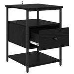 Casa si Gradina - Mobilier - Comode si corpuri - Noptiere - Noptiera cu sertar 2 pcs Stejar negru 40 x 42 x 56 cm - Infinity.ro