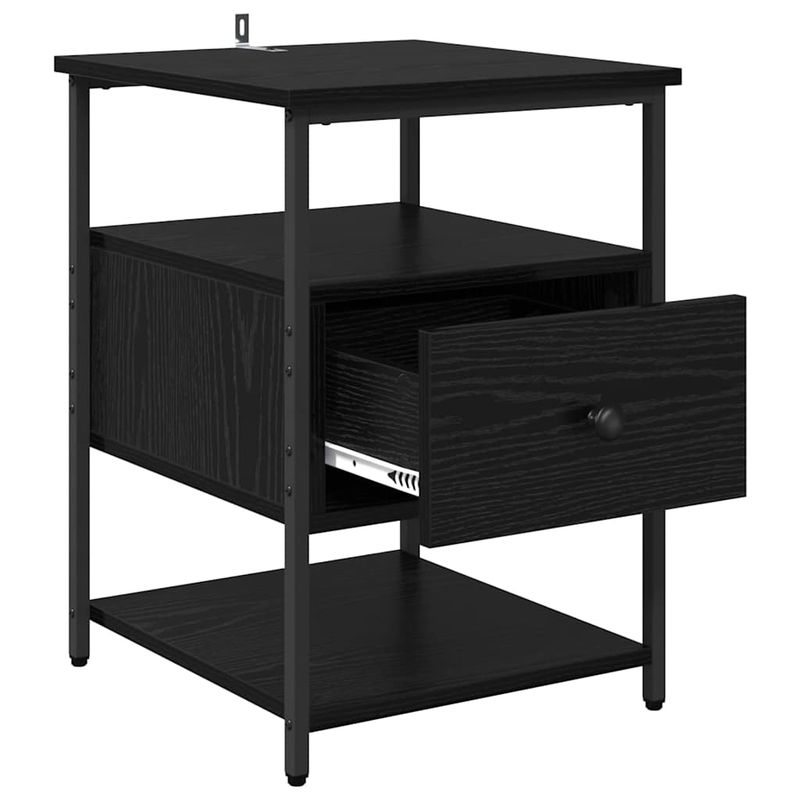 Casa si Gradina - Mobilier - Comode si corpuri - Noptiere - Noptiera cu sertar 2 pcs Stejar negru 40 x 42 x 56 cm - Infinity.ro