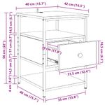 Casa si Gradina - Mobilier - Comode si corpuri - Noptiere - Noptiera cu sertar 2 pcs Stejar negru 40 x 42 x 56 cm - Infinity.ro