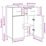 Casa si Gradina - Mobilier - Comode si corpuri - Comode - Bufet cu sertar Lemn vechi 34 x 69.5 x 90 cm Lemn compozit - Infinity.ro
