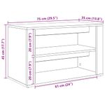 Casa si Gradina - Mobilier - Organizare si depozitare - Organizator incaltaminte - Raft pentru incaltaminte cu raft Lemn vechi 75 x 35 x 45 cm - Infinity.ro