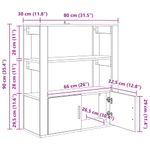 Casa si Gradina - Mobilier - Comode si corpuri - Comode - Bufet Lemn vechi 30 x 80 x 90 cm Lemn compozit - Infinity.ro