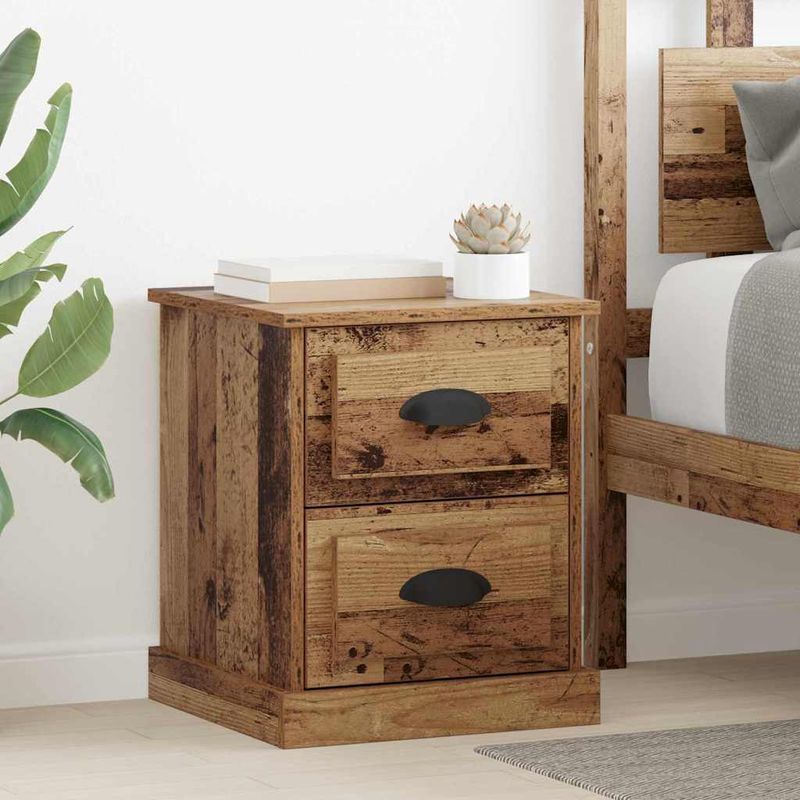 Casa si Gradina - Mobilier - Comode si corpuri - Noptiere - Noptiera Lemn vechi 39 x 39 x 47.5 cm Lemn compozit - Infinity.ro