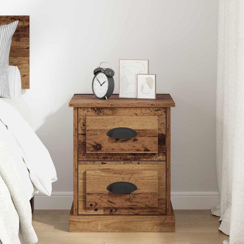 Casa si Gradina - Mobilier - Comode si corpuri - Noptiere - Noptiera Lemn vechi 39 x 39 x 47.5 cm Lemn compozit - Infinity.ro