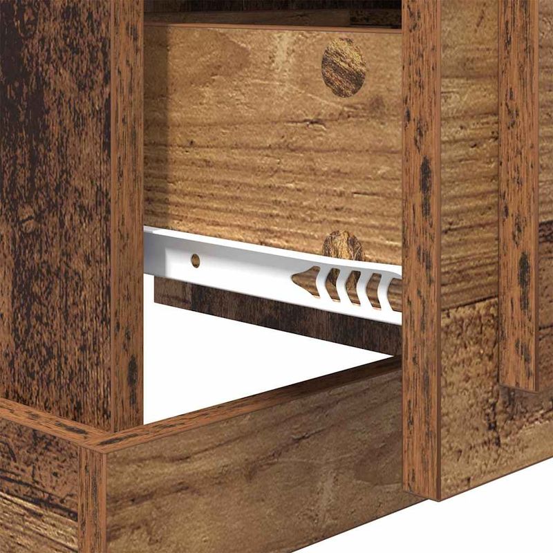 Casa si Gradina - Mobilier - Comode si corpuri - Noptiere - Noptiera Lemn vechi 39 x 39 x 47.5 cm Lemn compozit - Infinity.ro