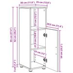 Casa si Gradina - Mobilier - Mobilier baie - Corpuri baie - Dulap de Baie stejar artizanal 30 x 35 x 95 cm Lemn compozit - Infinity.ro