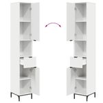 Casa si Gradina - Mobilier - Mobilier baie - Corpuri baie - Dulap de baie inalt cu usa Alb foarte lucios 31.5 x 33 x 190 cm - Infinity.ro