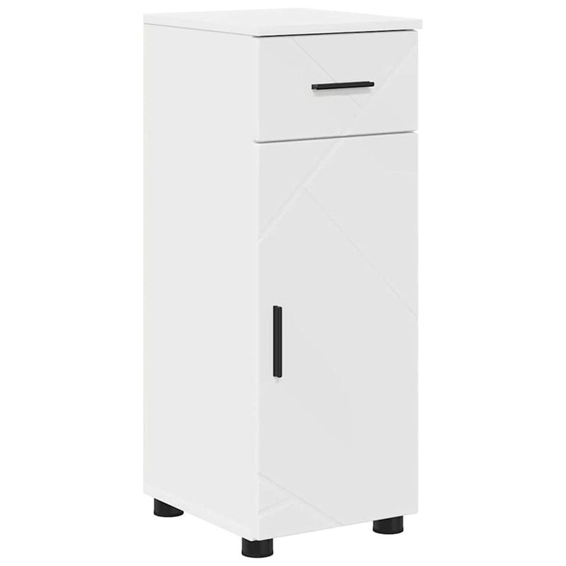 Casa si Gradina - Mobilier - Mobilier baie - Corpuri baie - Dulap de Baie cu sertar Alb 30 x 35 x 80 cm Lemn compozit - Infinity.ro