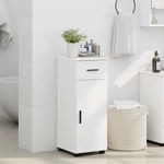 Casa si Gradina - Mobilier - Mobilier baie - Corpuri baie - Dulap de Baie cu sertar Alb 30 x 35 x 80 cm Lemn compozit - Infinity.ro