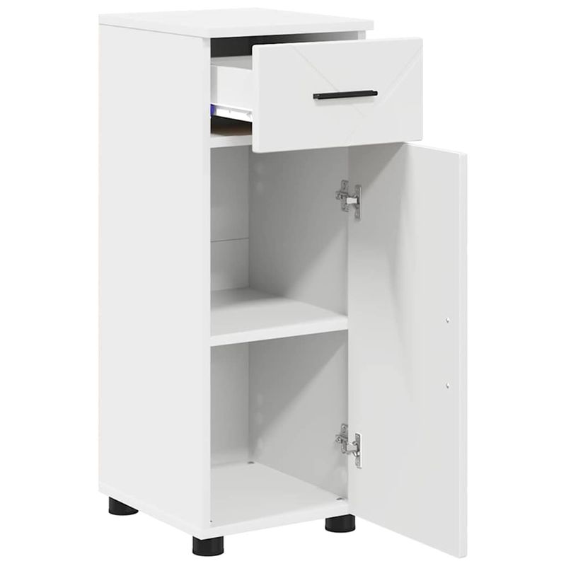 Casa si Gradina - Mobilier - Mobilier baie - Corpuri baie - Dulap de Baie cu sertar Alb 30 x 35 x 80 cm Lemn compozit - Infinity.ro