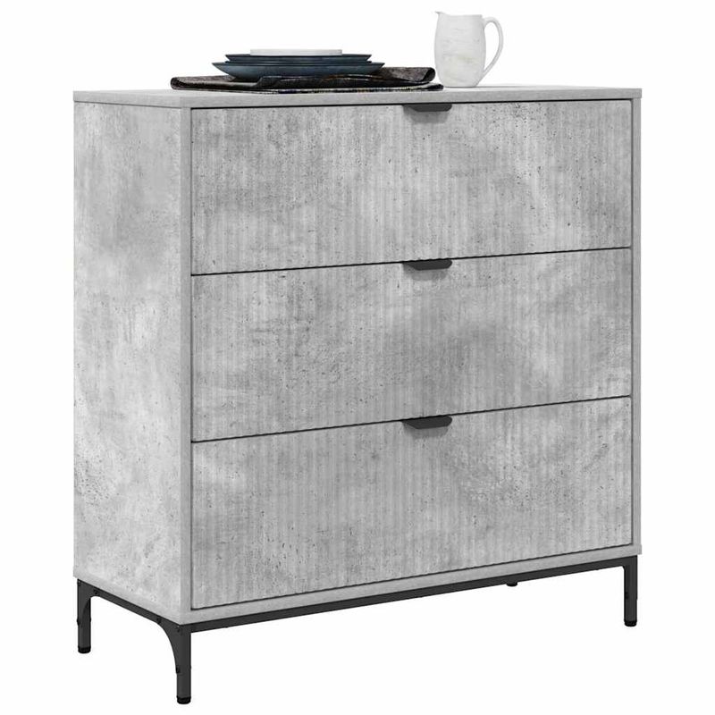 Casa si Gradina - Mobilier - Comode si corpuri - Comode - Bufet cu sertar Gri beton 79.5 x 33 x 82 cm Lemn compozit - Infinity.ro