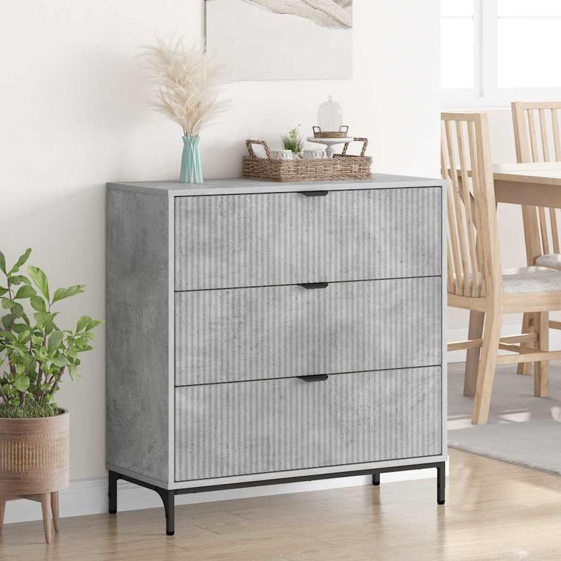 Casa si Gradina - Mobilier - Comode si corpuri - Comode - Bufet cu sertar Gri beton 79.5 x 33 x 82 cm Lemn compozit - Infinity.ro