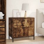 Casa si Gradina - Mobilier - Comode si corpuri - Noptiere - Noptiera Stejar afumat 63.5 x 36 x 61 cm Lemn compozit - Infinity.ro