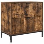 Casa si Gradina - Mobilier - Comode si corpuri - Noptiere - Noptiera Stejar afumat 63.5 x 36 x 61 cm Lemn compozit - Infinity.ro