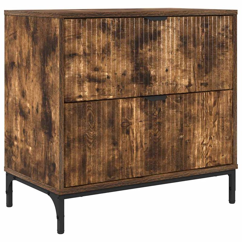 Casa si Gradina - Mobilier - Comode si corpuri - Noptiere - Noptiera Stejar afumat 63.5 x 36 x 61 cm Lemn compozit - Infinity.ro