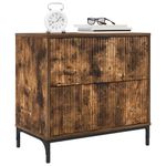 Casa si Gradina - Mobilier - Comode si corpuri - Noptiere - Noptiera Stejar afumat 63.5 x 36 x 61 cm Lemn compozit - Infinity.ro
