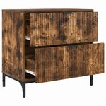 Casa si Gradina - Mobilier - Comode si corpuri - Noptiere - Noptiera Stejar afumat 63.5 x 36 x 61 cm Lemn compozit - Infinity.ro