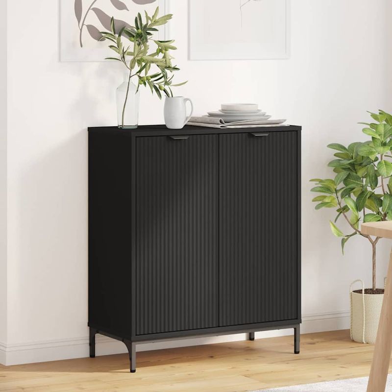 Casa si Gradina - Mobilier - Comode si corpuri - Comode - Bufet Negru 69.5 x 33 x 82 cm Lemn compozit - Infinity.ro