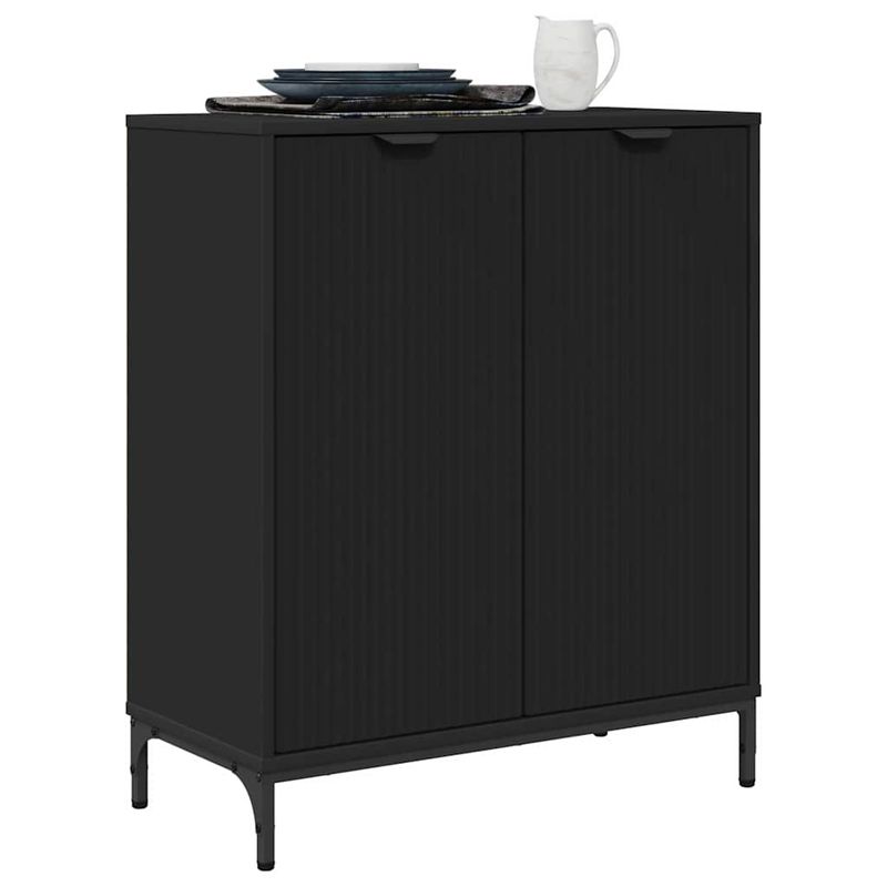 Casa si Gradina - Mobilier - Comode si corpuri - Comode - Bufet Negru 69.5 x 33 x 82 cm Lemn compozit - Infinity.ro