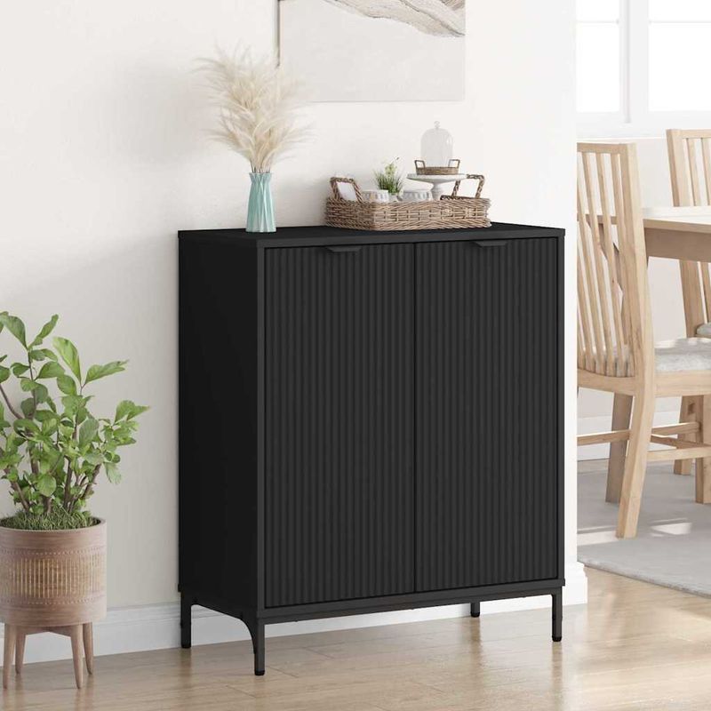 Casa si Gradina - Mobilier - Comode si corpuri - Comode - Bufet Negru 69.5 x 33 x 82 cm Lemn compozit - Infinity.ro