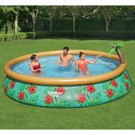 Casa si Gradina - Gradina si terasa - Piscine si accesorii - Piscine - Bestway Set de piscina gonflabila Fast Set Paradise Palms, 457x84 cm - Infinity.ro