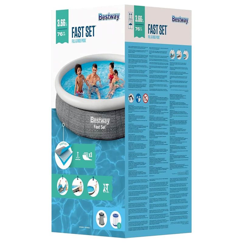 Casa si Gradina - Gradina si terasa - Piscine si accesorii - Piscine - Bestway Set de piscina rotunda, 366x76 cm - Infinity.ro