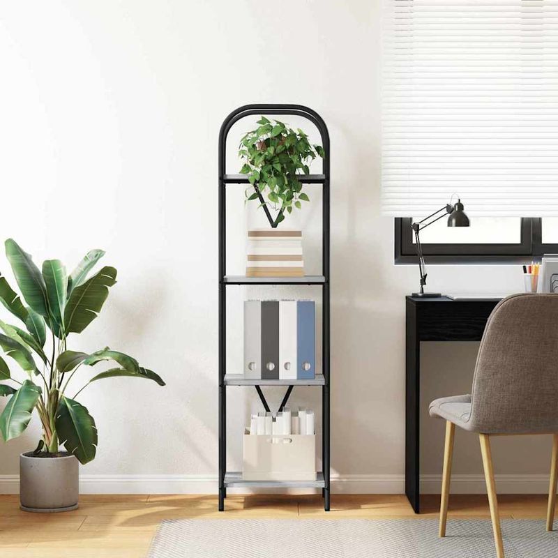 Casa si Gradina - Mobilier - Biblioteci si rafturi - Biblioteci - Raft pentru carti sonoma gri 40 x 30 x 146 cm Lemn compozit - Infinity.ro