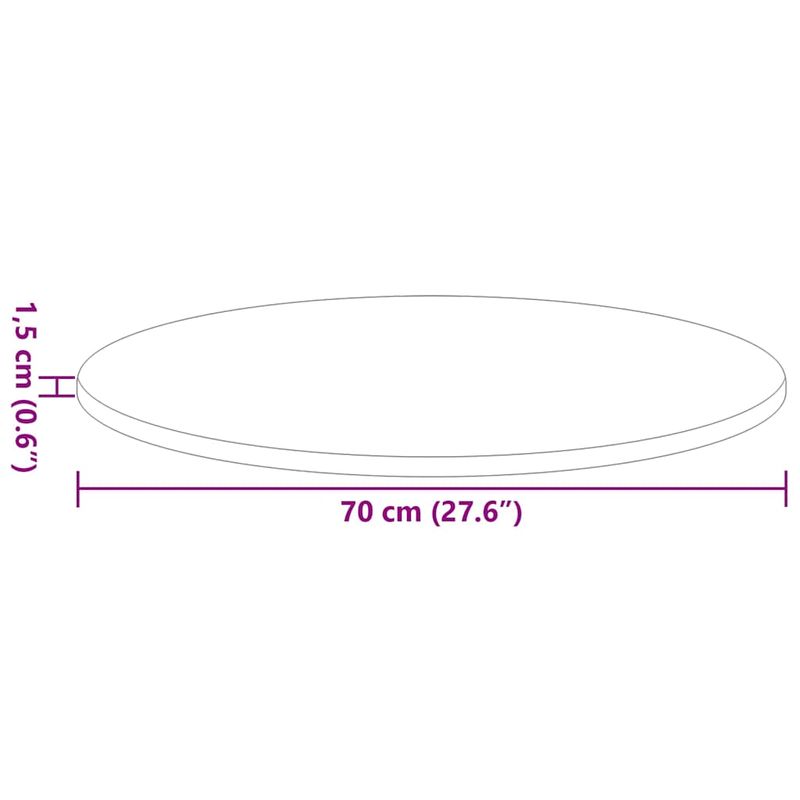 Casa si Gradina - Mobilier - Feronerie si accesorii mobila - Placa de masa Alb 70 x 70 x 1.5 cm Lemn compozit - Infinity.ro