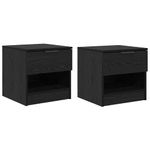 Casa si Gradina - Mobilier - Comode si corpuri - Noptiere - Dulap de pat 2 pcs Stejar negru 40 x 39 x 40 cm Lemn compozit - Infinity.ro
