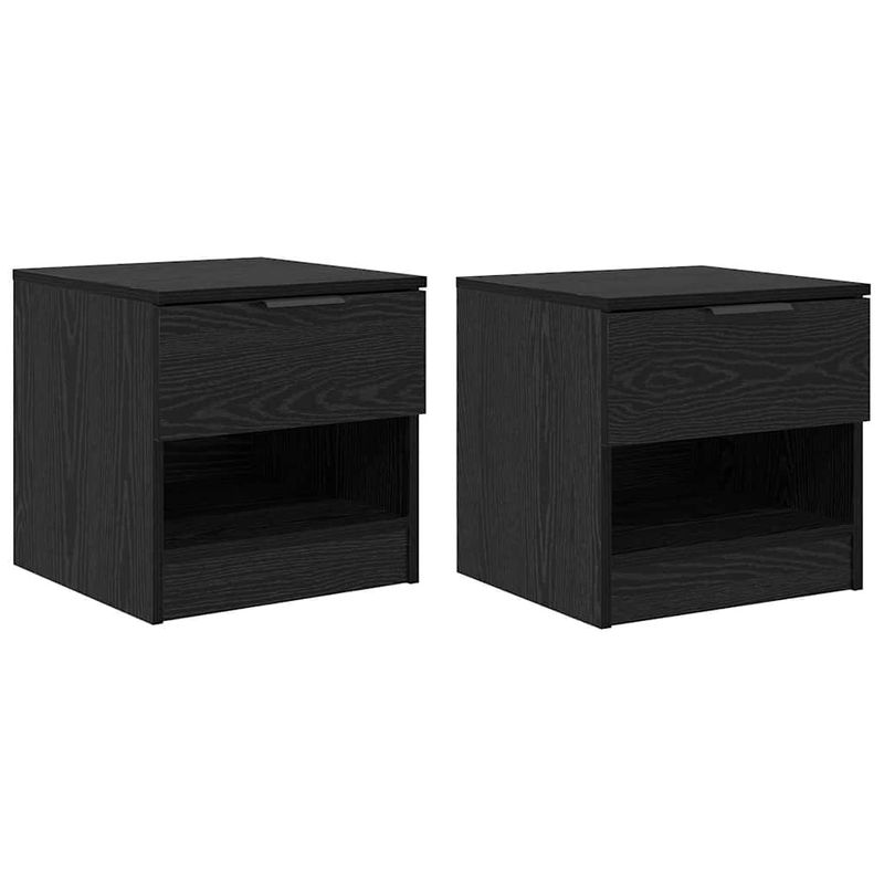 Casa si Gradina - Mobilier - Comode si corpuri - Noptiere - Dulap de pat 2 pcs Stejar negru 40 x 39 x 40 cm Lemn compozit - Infinity.ro