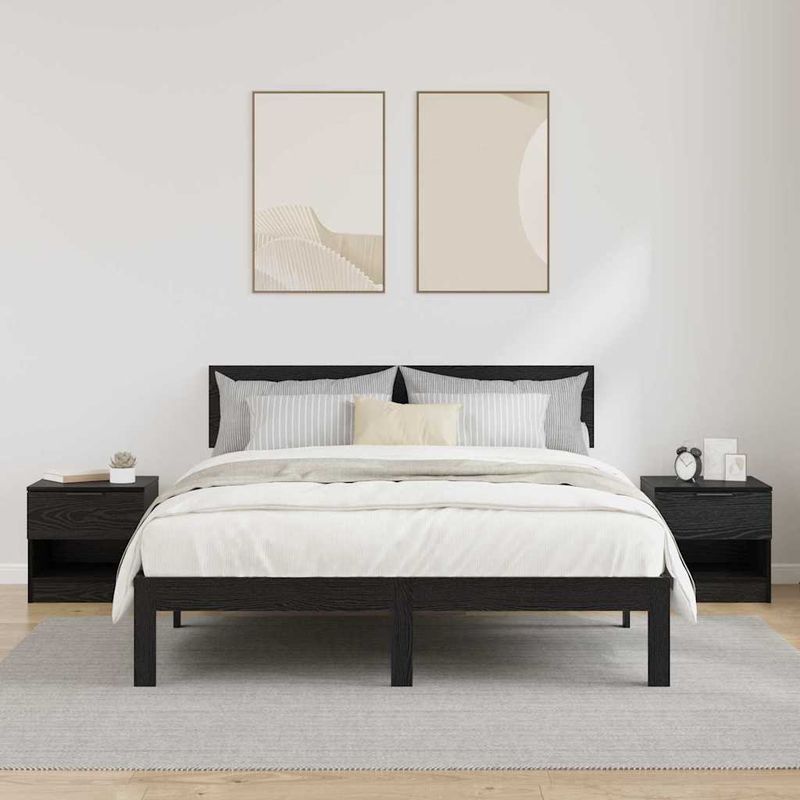 Casa si Gradina - Mobilier - Comode si corpuri - Noptiere - Dulap de pat 2 pcs Stejar negru 40 x 39 x 40 cm Lemn compozit - Infinity.ro