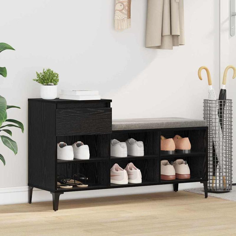Casa si Gradina - Mobilier - Organizare si depozitare - Organizator incaltaminte - Dulap pentru pantofi cu sertar Stejar negru 102 x 36 x 60 cm - Infinity.ro