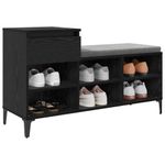 Casa si Gradina - Mobilier - Organizare si depozitare - Organizator incaltaminte - Dulap pentru pantofi cu sertar Stejar negru 102 x 36 x 60 cm - Infinity.ro