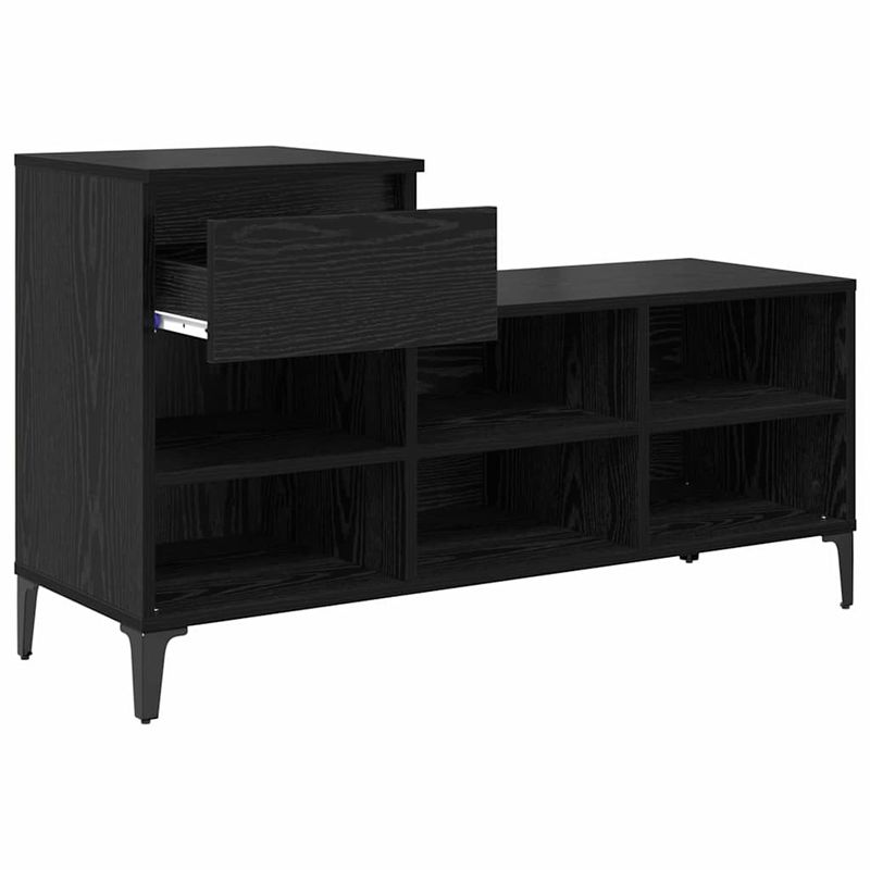 Casa si Gradina - Mobilier - Organizare si depozitare - Organizator incaltaminte - Dulap pentru pantofi cu sertar Stejar negru 102 x 36 x 60 cm - Infinity.ro