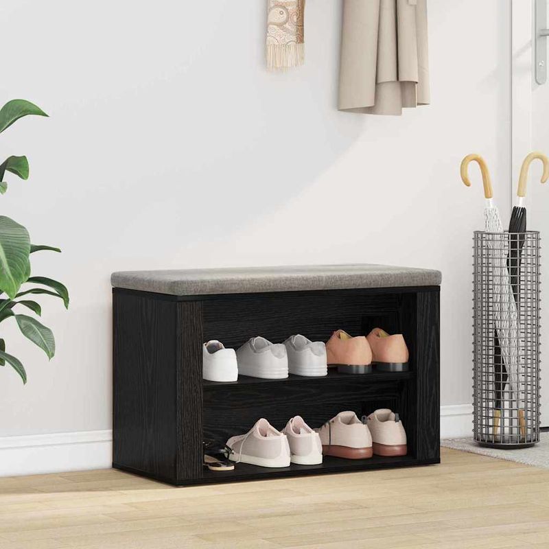 Casa si Gradina - Mobilier - Organizare si depozitare - Organizator incaltaminte - Raft pentru incaltaminte cu raft Stejar negru 75 x 35 x 45 cm - Infinity.ro