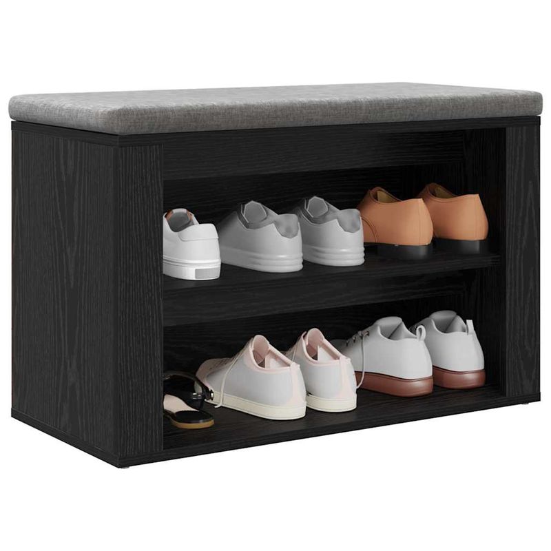Casa si Gradina - Mobilier - Organizare si depozitare - Organizator incaltaminte - Raft pentru incaltaminte cu raft Stejar negru 75 x 35 x 45 cm - Infinity.ro