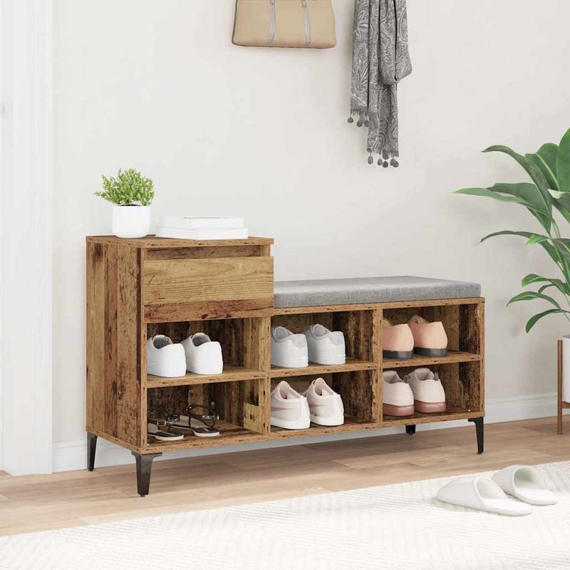 Casa si Gradina - Mobilier - Organizare si depozitare - Organizator incaltaminte - Dulap pentru pantofi Lemn vechi 102 x 36 x 60 cm Lemn compozit - Infinity.ro