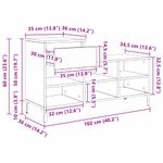 Casa si Gradina - Mobilier - Organizare si depozitare - Organizator incaltaminte - Dulap pentru pantofi Lemn vechi 102 x 36 x 60 cm Lemn compozit - Infinity.ro