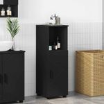 Casa si Gradina - Mobilier - Mobilier baie - Corpuri baie - Dulap de Baie cu raft Negru 30 x 35 x 95 cm Lemn compozit - Infinity.ro